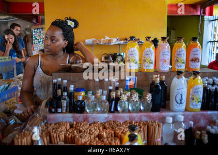 Victoria Market di Victoria, Mahe Island, Seicelle Foto Stock