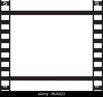 Illustrazione vettoriale di una classica 35 mm la striscia del film frame isolati su sfondo bianco Illustrazione Vettoriale