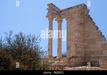 Sacro altare, Tempio di Apollo Hylates, Kourion, Cipro Foto Stock