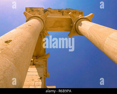 Sacro altare, Tempio di Apollo Hylates, Kourion, Cipro Foto Stock