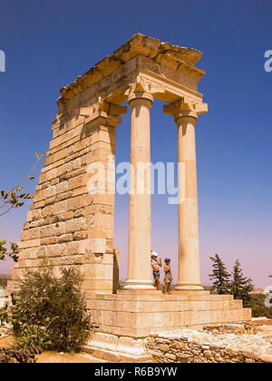 Sacro altare, Tempio di Apollo Hylates, Kourion, Cipro Foto Stock