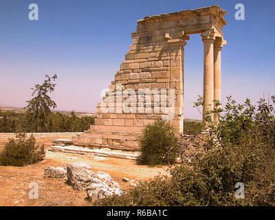 Sacro altare, Tempio di Apollo Hylates, Kourion, Cipro Foto Stock