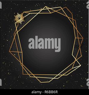 Nero di lusso gradiente dello sfondo con oro fiocchi di neve Illustrazione Vettoriale