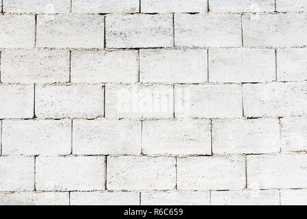 Hintergrund aus einer weissen Betonsteinwand Foto Stock