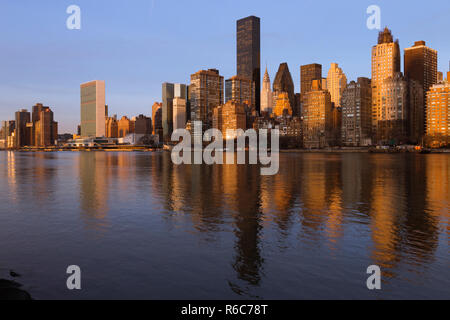 Manhattan linea costiera Foto Stock