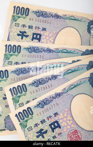1000 Yen giapponese di banconote Foto Stock