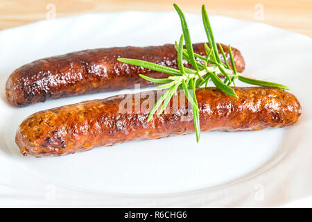 Merguez, North-African salsicce arrosto Foto Stock
