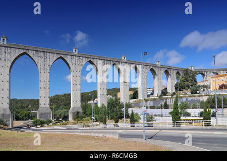 Il Portogallo, Lisbona, l'Acquedotto Das Aguas Livres Foto Stock