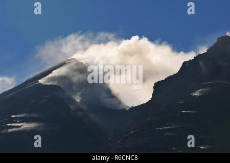 Guatemala, Pacaya, complesso attivo vulcano Foto Stock
