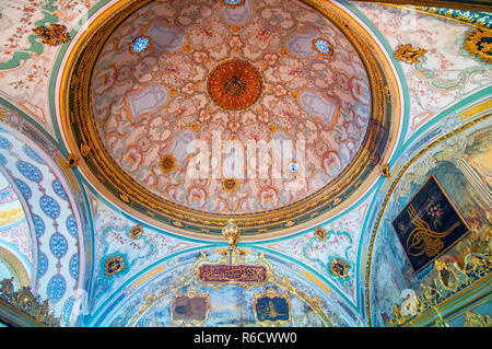 Imperial Consiglio Camera, il palazzo di Topkapi, Istanbul, Turchia Foto Stock