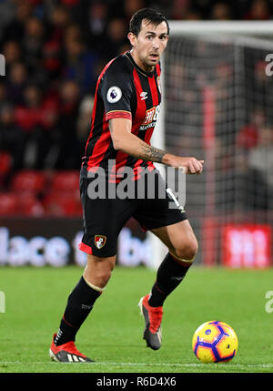 Bournemouth, Regno Unito. 05 Dic, 2018. Charlie Daniels di AFC Bournemouth - AFC Bournemouth v Huddersfield Town, Premier League, vitalità Stadium, Bournemouth - 4 Dicembre 2018 solo uso editoriale - DataCo restrizioni si applicano Credito: Giornata immagini limitata/Alamy Live News Foto Stock