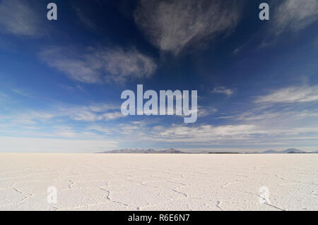 Salar de Uyuni, mondi più grande lago salato, Bolivia, Sud America Foto Stock