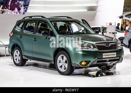 Francoforte - Settembre 2015: Subaru Forester presentato al IAA International Motor Show il 20 settembre 2015 a Francoforte, Germania Foto Stock