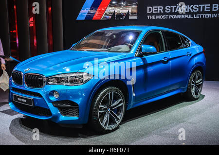 Francoforte - Settembre 2015: BMW X6 M presentato al IAA International Motor Show il 20 settembre 2015 a Francoforte, Germania Foto Stock