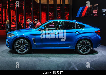 Francoforte - Settembre 2015: BMW X6 M presentato al IAA International Motor Show il 20 settembre 2015 a Francoforte, Germania Foto Stock