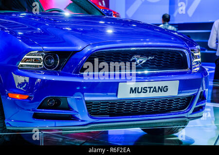 Mosca, Russia - Agosto 2012: Ford Mustang 5TH generazione presentata in prima mondiale al sedicesimo MIAS (Moscow International Automobile Salon) nel mese di agosto Foto Stock