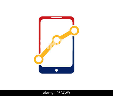 Mobile logo risultato Foto Stock