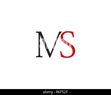 Ms logo lettera Foto Stock