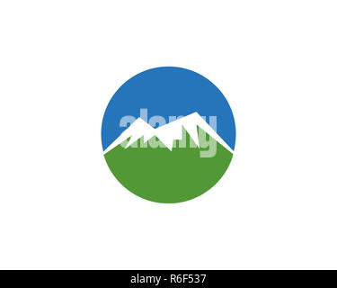 Il logo di montagna template Foto Stock