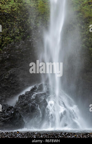 Cascate Multnomah, 630 metri in altezza, Autunno, Multnomah County, O STATI UNITI D'AMERICA, di Dominique Braud/Dembinsky Foto Assoc Foto Stock