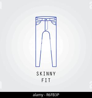 Il denim fit icona. Illustrazione Vettoriale