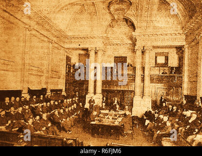 Un inizio di fotografia di una seduta del consiglio legislativo di Victoria, Australia,nell'ottocento Foto Stock