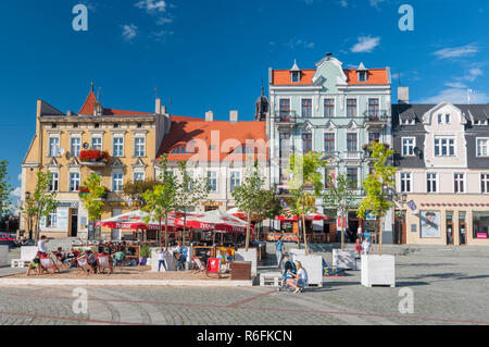 La piazza del mercato di Gniezno, Provincia di Wielkopolska Polonia Foto Stock