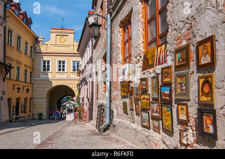 La Grodzka Gate nella parte ebraica della Città Vecchia di Lublin, Polonia Foto Stock