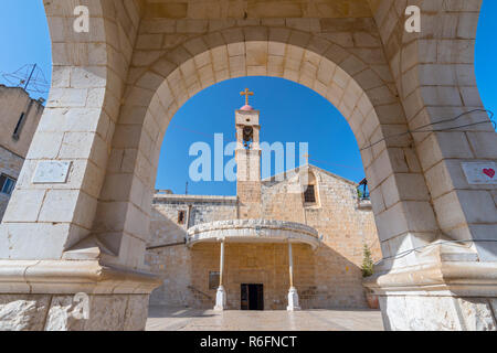 La Chiesa Ortodossa Greca (Basilica) dell Annunciazione a Nazaret Israele Foto Stock