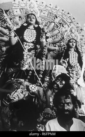 Durga Puja festival, India, vecchia annata 1900s foto Foto Stock