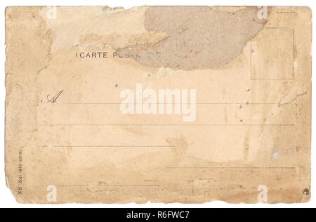 Originali antichi retro cartolina con spazio per corrispondenza e indirizzo Foto Stock