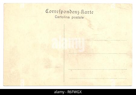 Originali antichi retro cartolina con spazio per corrispondenza e indirizzo Foto Stock