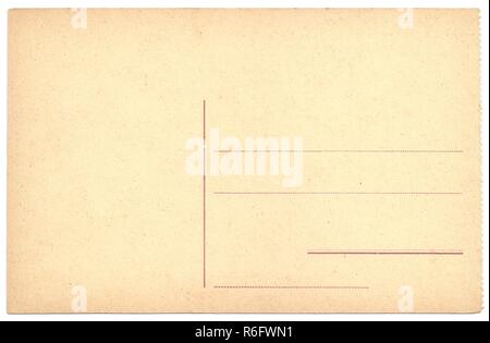 Originali antichi retro cartolina con spazio per corrispondenza e indirizzo Foto Stock