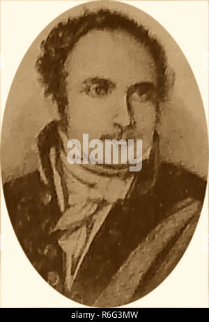 Rivoluzionario Francese figure - La Rivoluzione di luglio del 1830 -(seconda Rivoluzione francese) - Ritratto del finanziere Casimir Pierre Perier - liberale-resistenza conservatrice di leader di partito, Presidente del Consiglio dei ministri e il ministro degli Interni Foto Stock