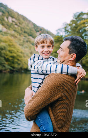 Il mio papà è il migliore al mondo Foto Stock