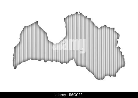 Mappa di Lettonia sulla texturer Foto Stock