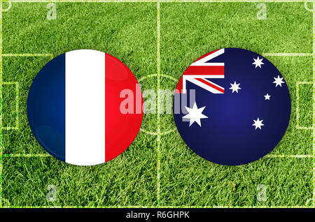 Francia vs Australia partita di calcio Foto Stock
