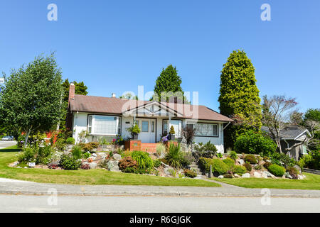 Casa di lusso in una giornata di sole a Vancouver in Canada Foto Stock