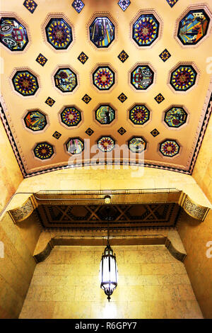 Lobby Art Deco di 20 South Broadway Yonkers New York Foto Stock