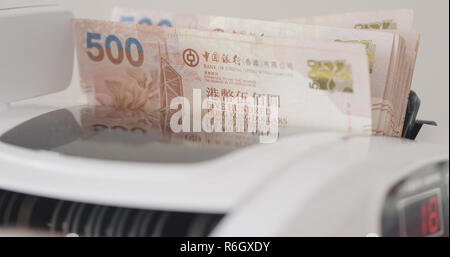 Macchina per il conteggio di denaro Foto Stock