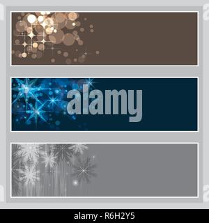 Set di banner di Natale Illustrazione Vettoriale