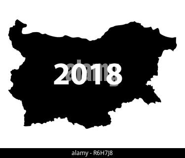 Mappa di bulgaria 2018 Foto Stock