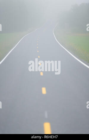 La nebbia strada in Norvegia, Europa Foto Stock