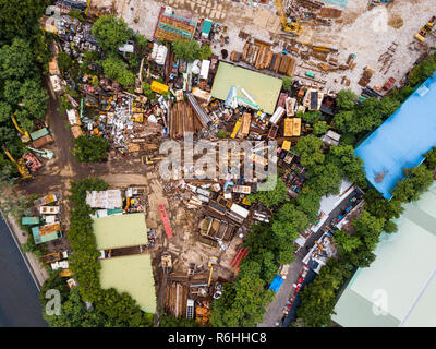 Vista superiore della spazzatura Foto Stock