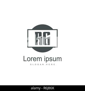 RG Logo Design modello. Lettera iniziale del logo design modello Illustrazione Vettoriale