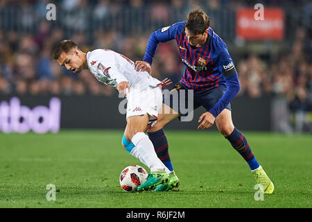 Barcellona, 5-12-2018. Il Copa el Rey 2018/ 2019, round di 32 seconda gamba. Barcelona-Cultural Leonesa. Miranda di Barcellona durante il gioco Barcellona - Leonesa culturale Foto Stock