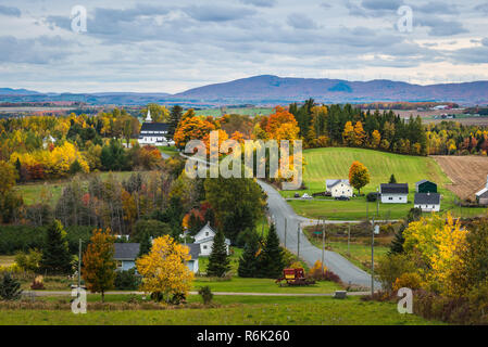 La campagna del New Brunswick, Canada, in autunno. Foto Stock