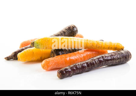 Mix di carota,arancione,la crema e viola Foto Stock