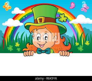 In agguato leprechaun girl tema 2 Foto Stock