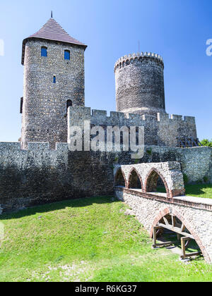 Medievale castello gotico, Bedzin Castello, Alta Slesia, Bedzin, Polonia. Foto Stock